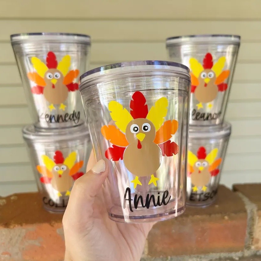 Custom Thanksgiving Cups For Kids Party Favors Gift