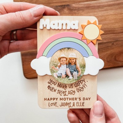 Custom Fridge Photo Frame Magnet For Mother's Day Gift